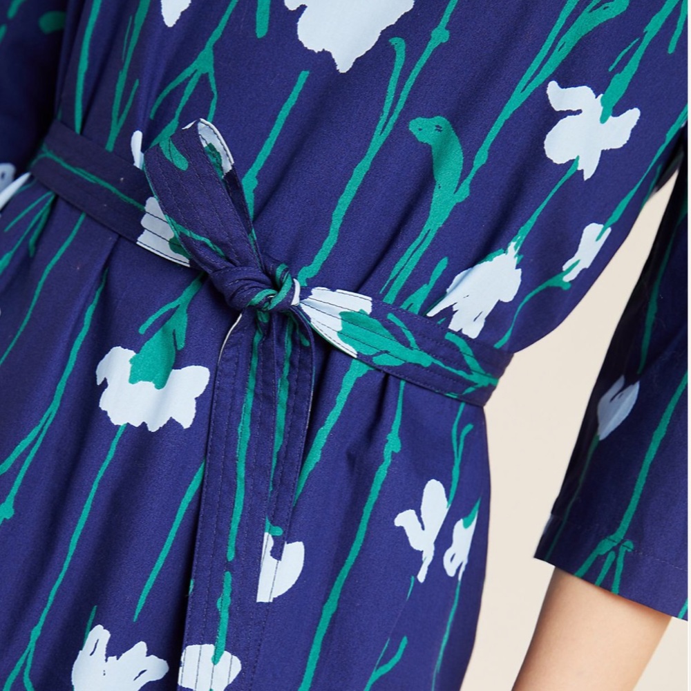 Marimekko Tarika Viivakukka Line Flower Dress NWT Size 34 / US XS - Picture 13 of 16